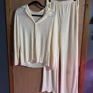 Elegant Cream Women's Pajama Set